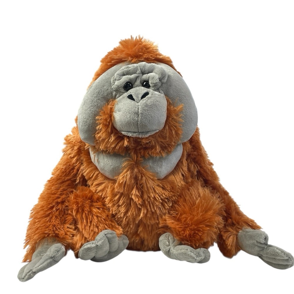 Wild Republic Orangutan Plush Toy Orange & Grey Realistic Zoo Stuffed Animal - Picture 5 of 9